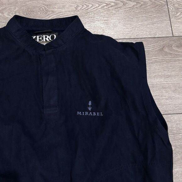 Zero Restriction Golf Vest Mens Large Blue Microsuede Preppy Athletic Winter - Picture 2 of 7